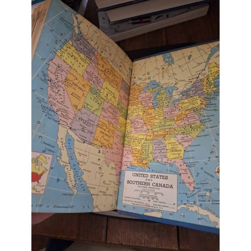 Vintage 1958 Great Cities of the World C.S. Hammond Hardcover Map Book - Picture 4 of 7